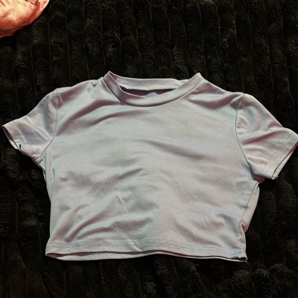 Light Blue Cropped T-Shirt